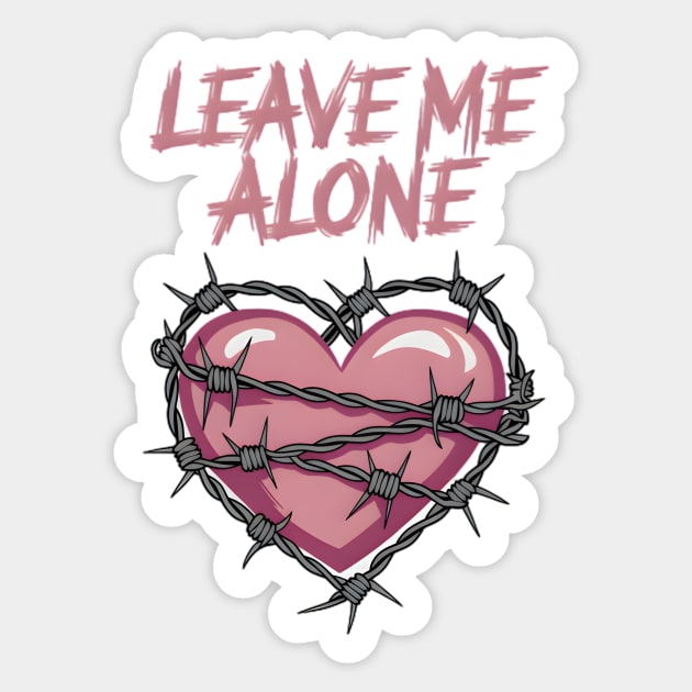 Leave Me Alone Sticker by animegirlnft